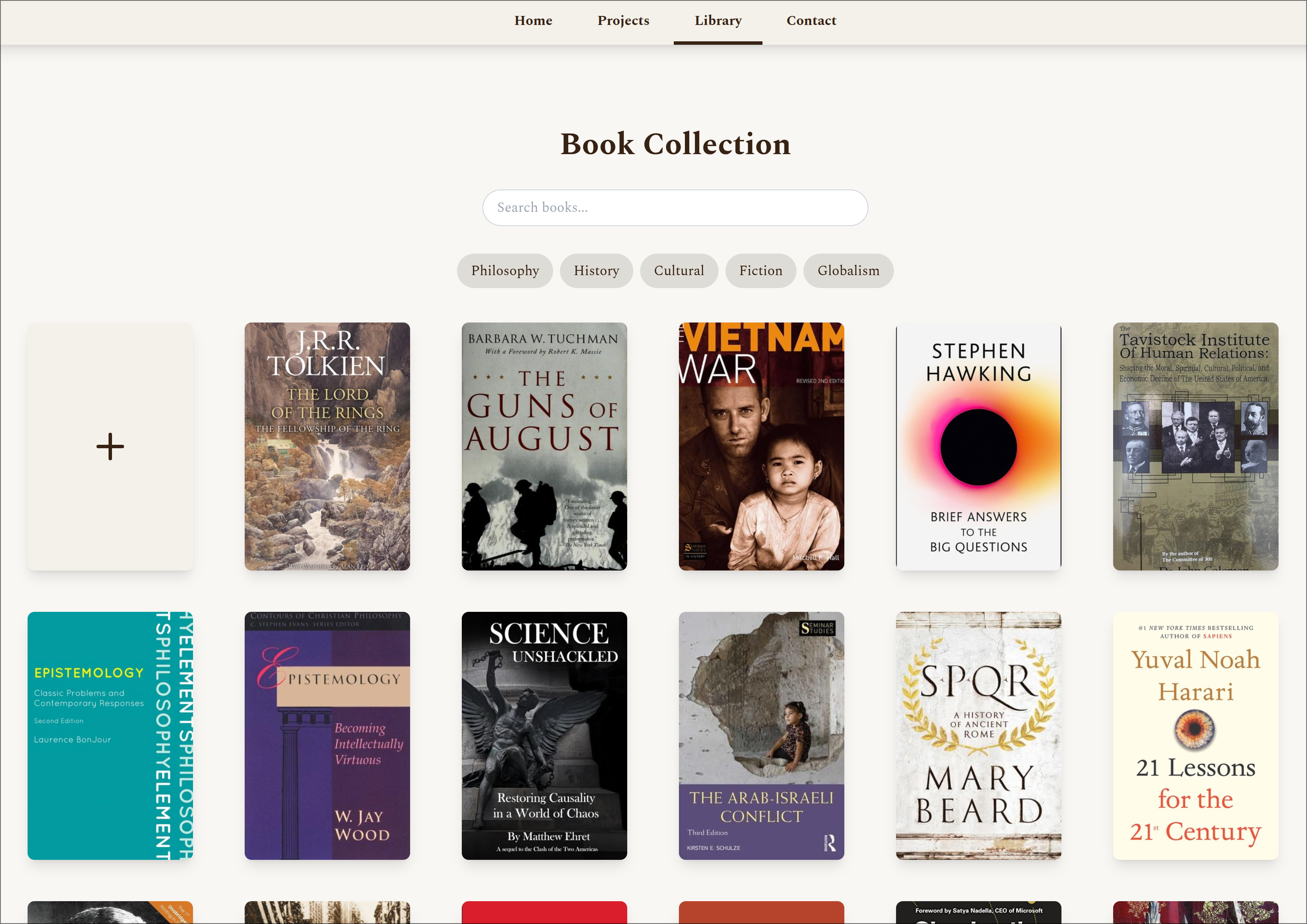 Screenshot of Website